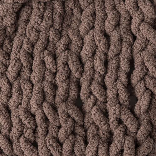 Image of Bernat Blanket Yarn Super Bulky Soft Chenille Yarn Taupe 2-Pack