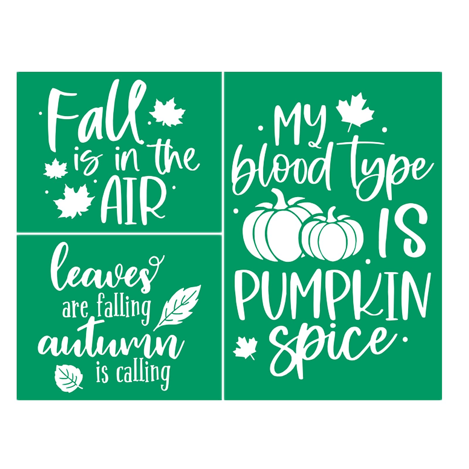 Plantillas de serigrafía con citas de otoño para decorar tu salón este mes