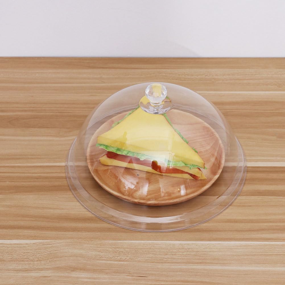 Acrylic Food Cover 6.3 Inch Clear Cake Lid Protector for Kitchen and Bakery Business Supplies Transparent Dome for Fruit Plates Snacks Indoor Outdoor