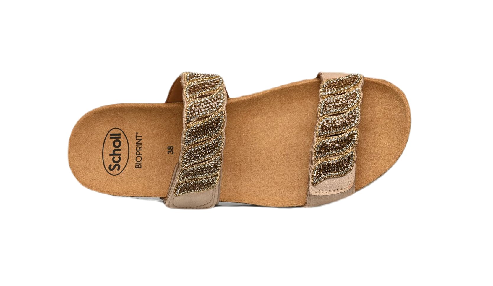 Scholl Ciabatte Estive Donna DOHA 2 STRAPS Colore Beige