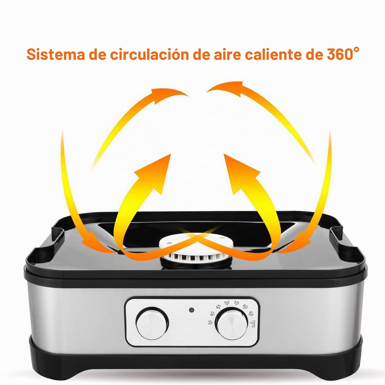 COOCHEER Deshidratador de Alimentos 8 Pisos Bandejas, Deshidratador de Frutas y Verduras 400W con Temporizador 72H y Temperatura ajustable,Pantalla LCD,sin BPA
