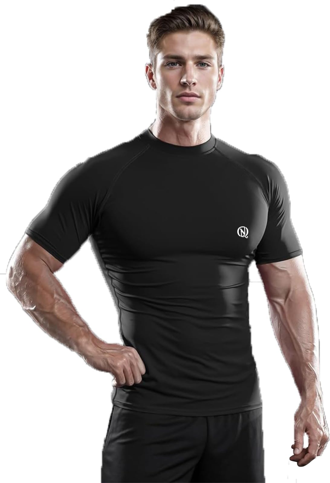 Half Sleeve Compression T-Shirt - Men's Athletic & Sports Tights for Fitness-image-45
