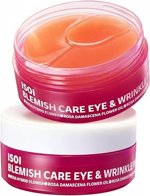 ISOI Blemish Care Under Eye Patch for Dark Circles, Puffiness and Wrinkles, Hydrating Gel Eye Masks with Hyaluronic Acid & Bulgarian Rose Oil, Korean Skin Care (90 pcs, 3.17 oz)