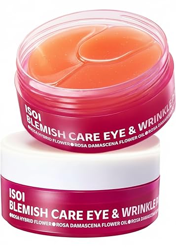 ISOI Blemish Care - Parche para debajo de los ojos para ojeras, hinchazón y arrugas, mascarillas de gel hidratantes con ácido hialurónico y aceite