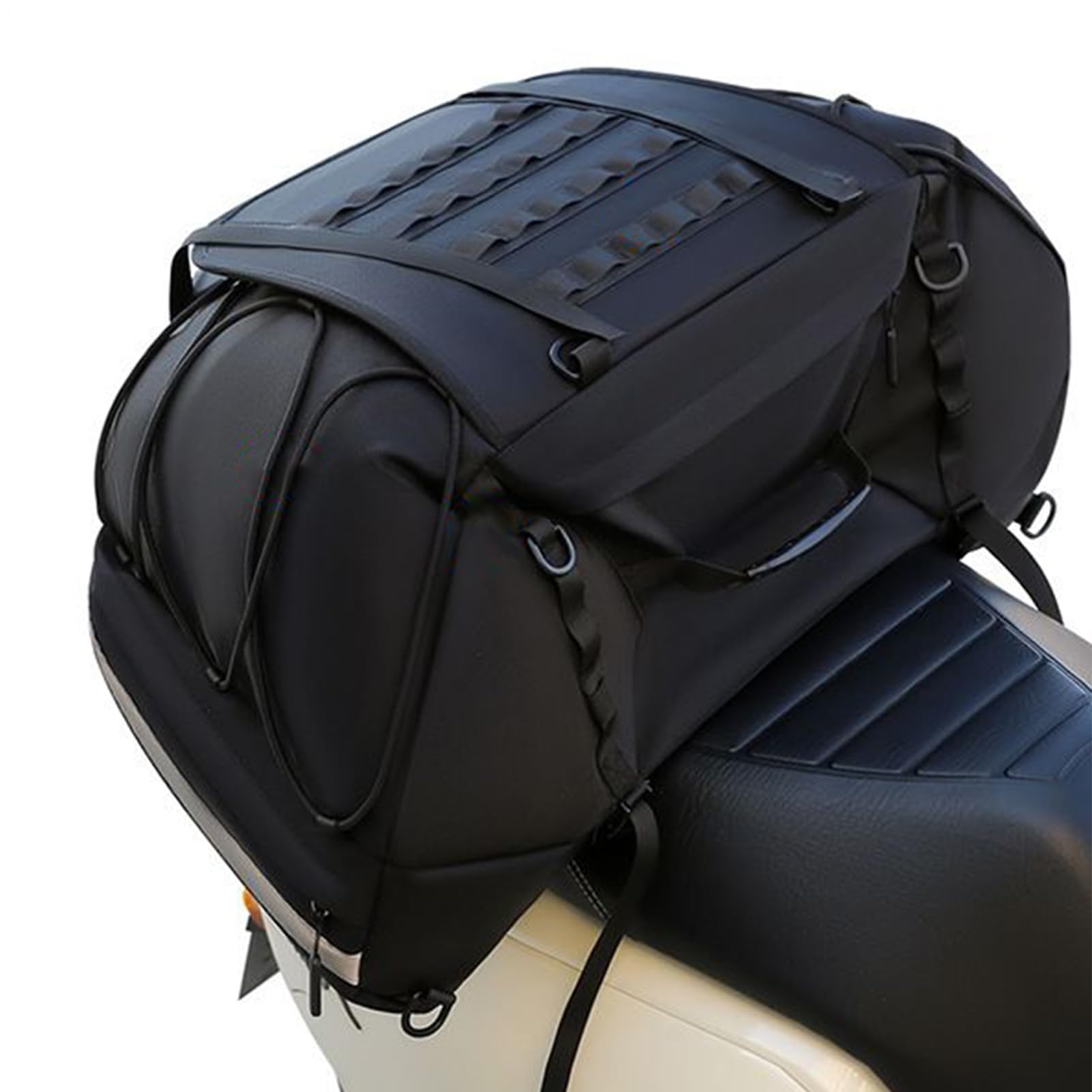 Sacoche de Moto Imperméable Sacoche de Selle Arrière pour Motos Imperméable | Bagage Coffre Moto Ajustable Réfléchissant Pour Nuit Trajets Navette Tourisme Road Trip