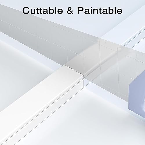 Miniatura 3 de WALFRONT Cable Raceway Kit, White Cord Concealer, 10pcs PVC Cord Cover Wall Wire Management with Double Sided Tape Paintable, UL94 V-0, Trim for