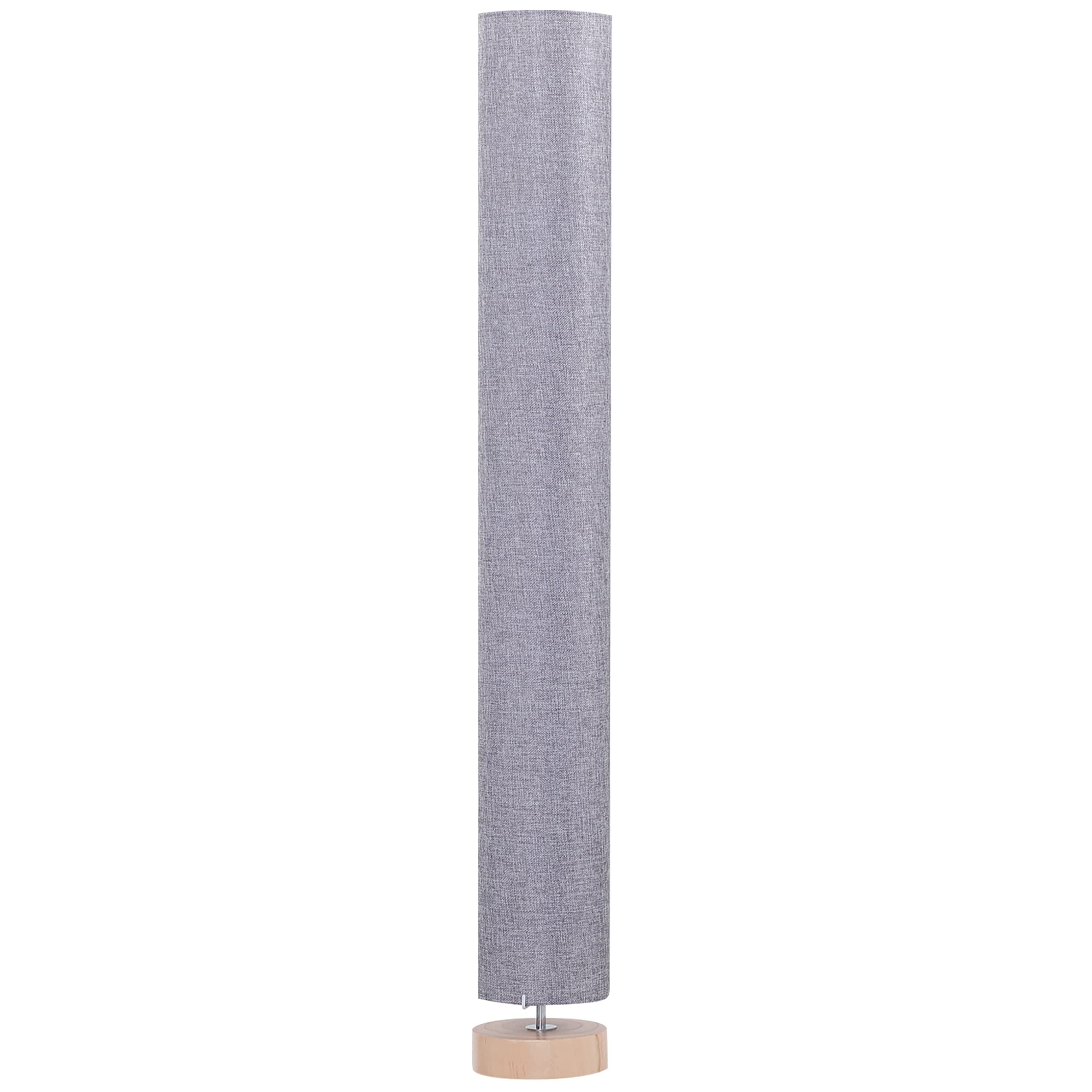HOMCOM Lámpara de Pie Moderna Lámpara de Salón con Casquillo Máx. 40 W E27 Pantalla de Lino y Marco de Metal para Dormitorio Ø15x120 cm
