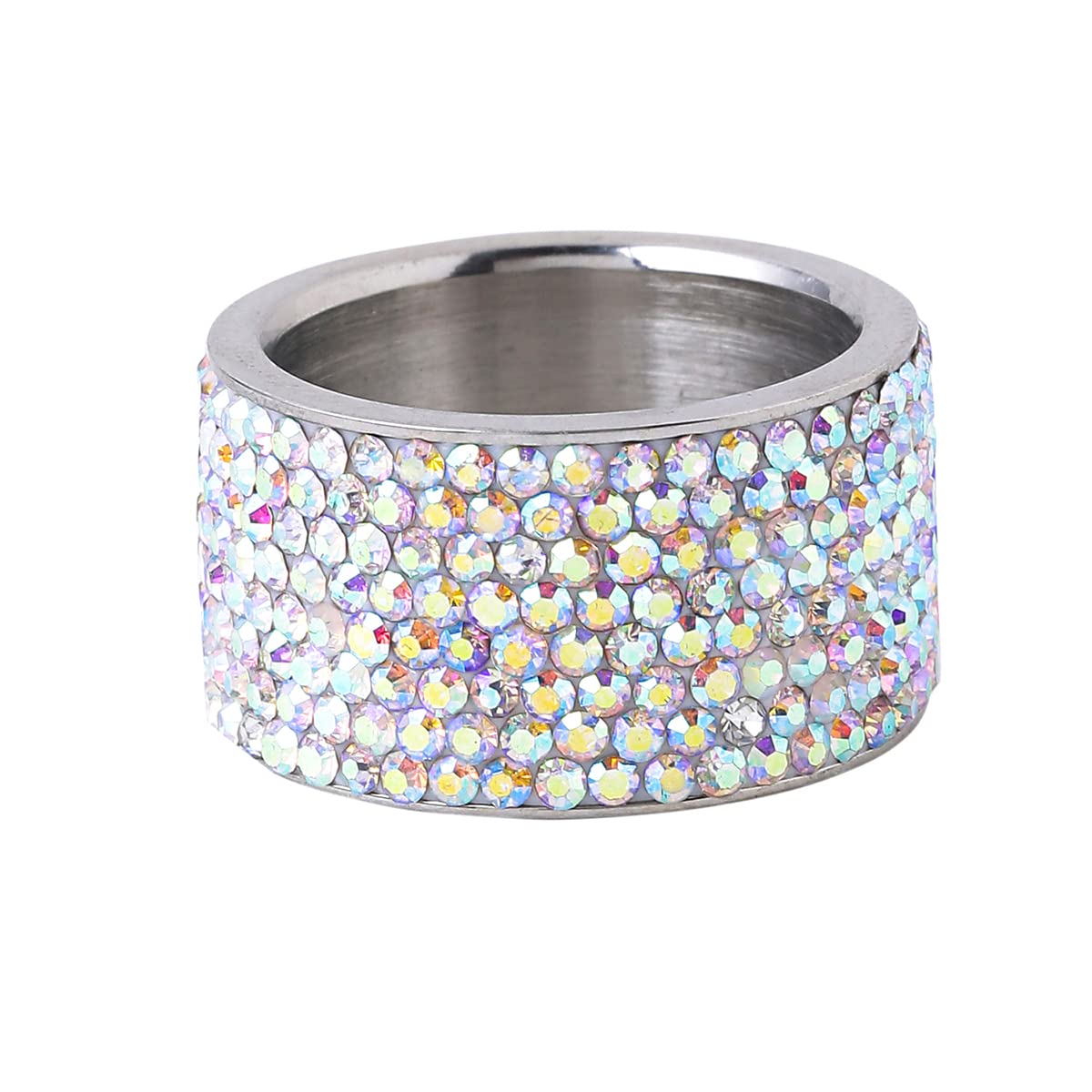 Yellow Chimes Ring For Women Silver Tone Crystal Studded Band Style Elegant Ring For Women and Girls (B0B8HLVX87) Amazon Price History, Amazon Price Tracker