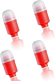 4 Pcs LED Bike Wheel Lights – Waterproof Spoke Flashing Valve Stem Caps for Bicycle