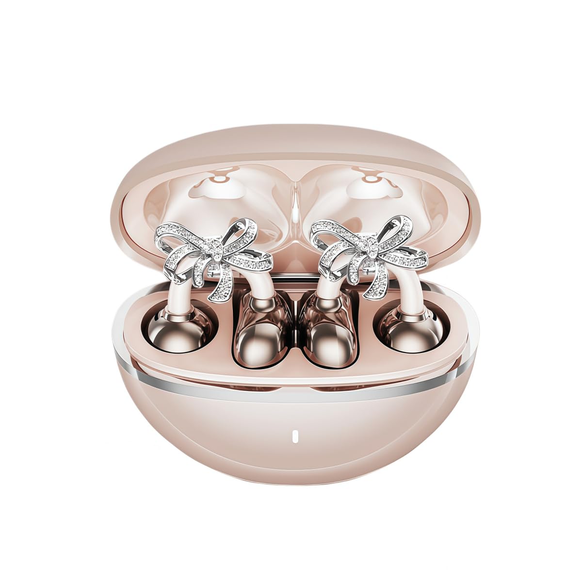 Tangxi Bluetooth V6.0 Open Ear Earbuds with Butterfly Earrings, Wireless Clip On Earbuds with Intelligent Noise Cancelling, 4H Playtime, with Charging Case, for Women, Sports-image-20