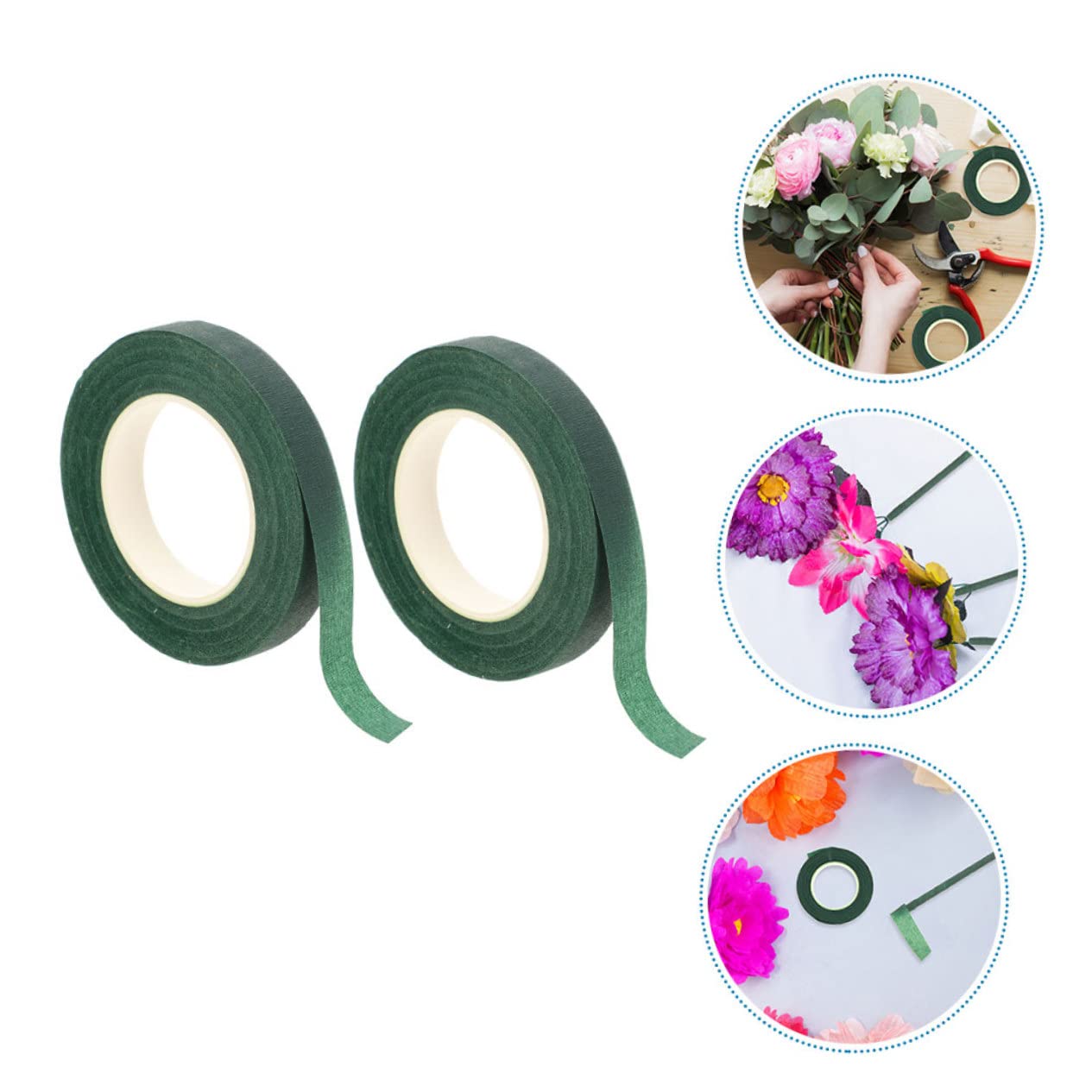 2rolls Floral Arrangement Tape of Wrapping Tape for Flower Stem Crafting and Bouquet Making Strong Adhesion for Floral Projects and Decorations