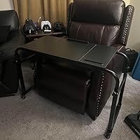 KOMOREBI Adjustable Overbed Table with Wheels - Height & Length Tilting Laptop Desk Cart for Bed, Hospital, Home Use, 350lbs Capacity