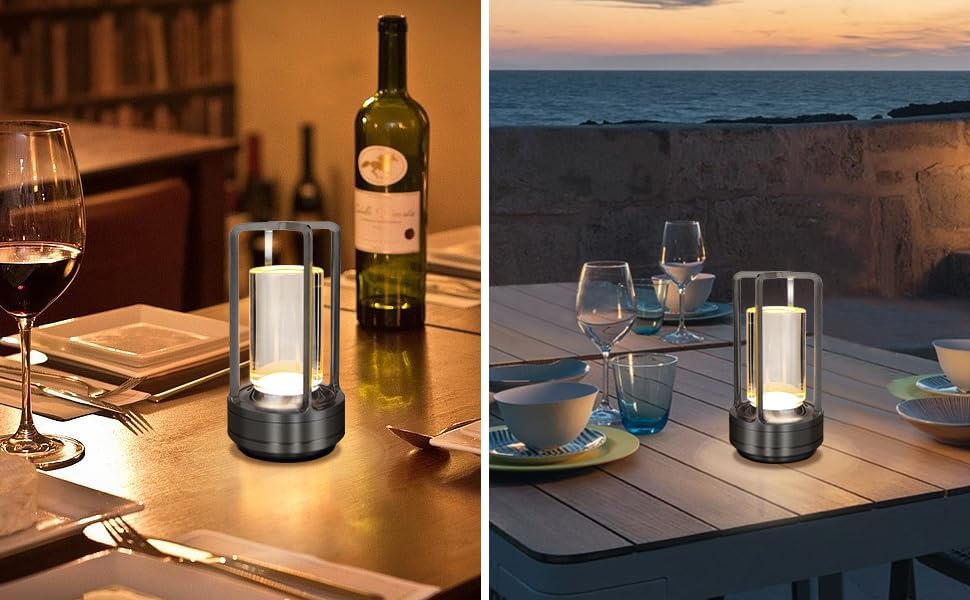 Lámpara De Mesa Inalámbrica LED Lámpara De Mesa Recargable Lámpara De Mesa De Pilas 4000mAh