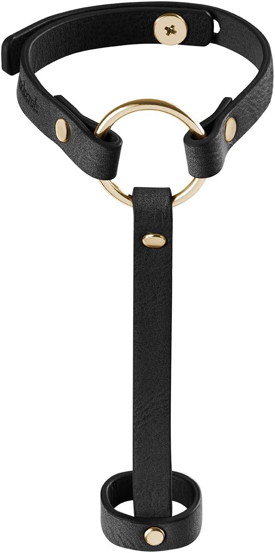 Bijoux Indiscrets Maze Hand Bracelet Harness with Ring - Elevate Your Intimate Style with Exquisite Hand Accessories for Women - Sex Hand Cuff Bracelets Set for Women - New Vegan Leather Slave Cuff