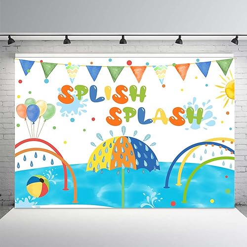 MEHOFOND Telón de fondo de verano de 8 x 6 pies para niños y niñas, fiesta de cumpleaños, piscina, natación, pelotas de playa, fotografía, fondo,