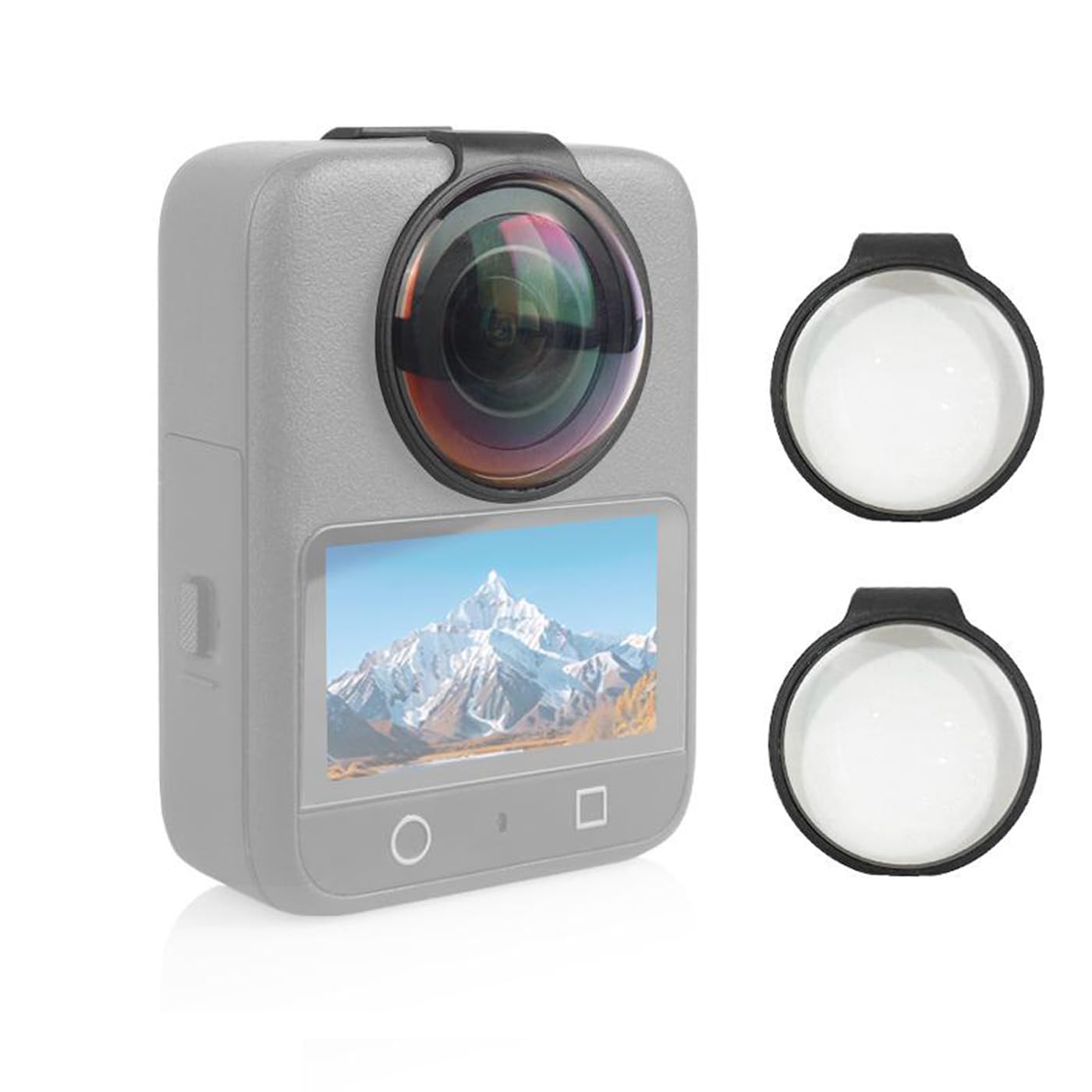 FotStdio Osmo 360 Lens Guards Compatible for DJI Osmo 360 Spherical Optical Tempered Glass Protective Cover Lens Cap Case Action Camera Accessories