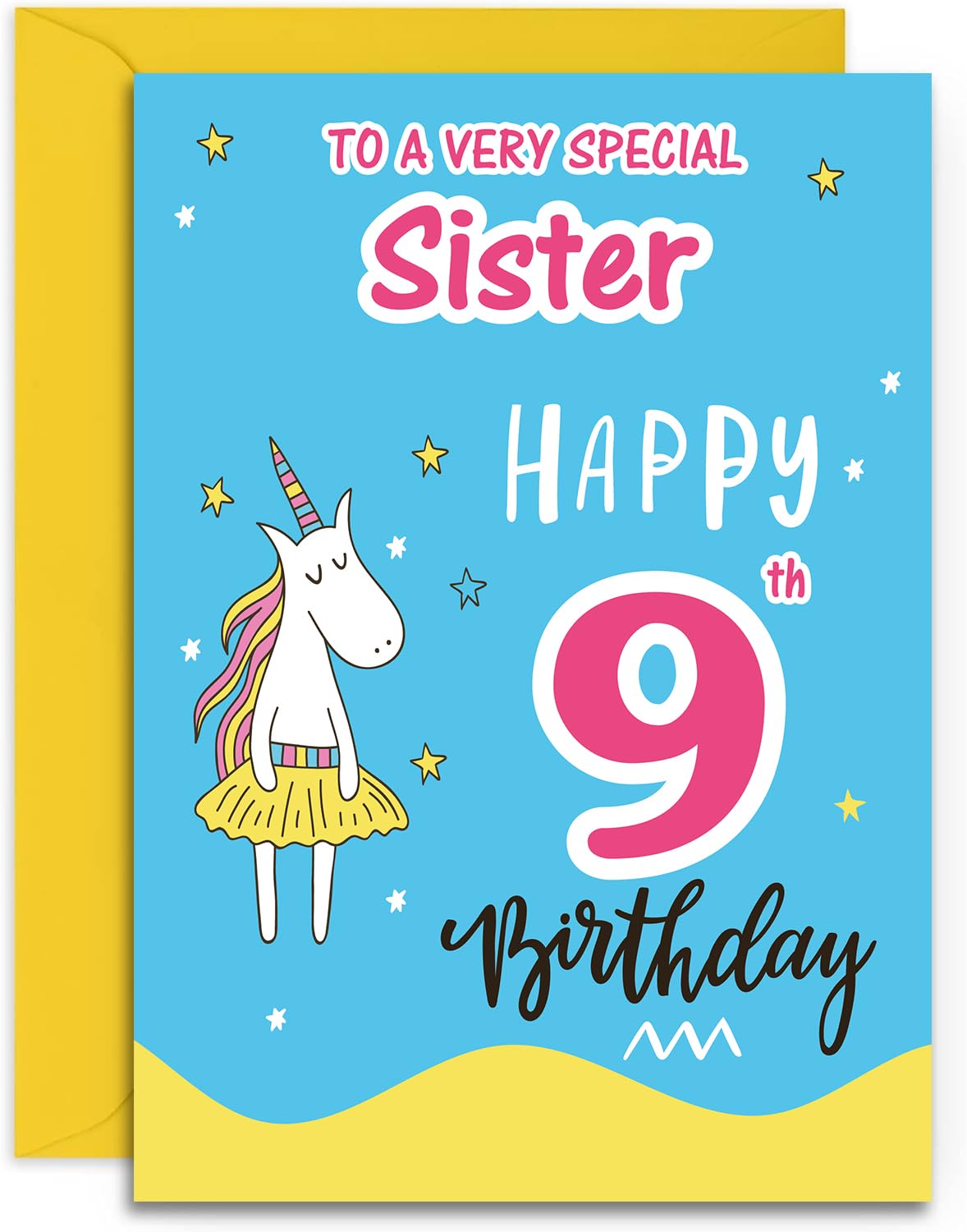 Biglietto di auguri di compleanno divertenti per la nipote di Olivia Samuel – Funky Unicorn – Gloss Medium Size (A5 – 148 mm x 210 mm) con busta autoadesiva e sigillata