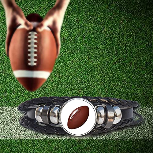 Acocony American Football Bracelet Rugby Bracelet- American Football Jewelry Rugby Jewelry - Adjustable Braided American Football Bracelets Rugby Bracelets- American Football Gifts Rugby Gifts - Thumbnail 3