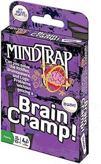 Outset Media MindTrap: Brain Cramp - The Traveling Card Game of baffling Riddles - for 1 or More Players Ages 10 and up