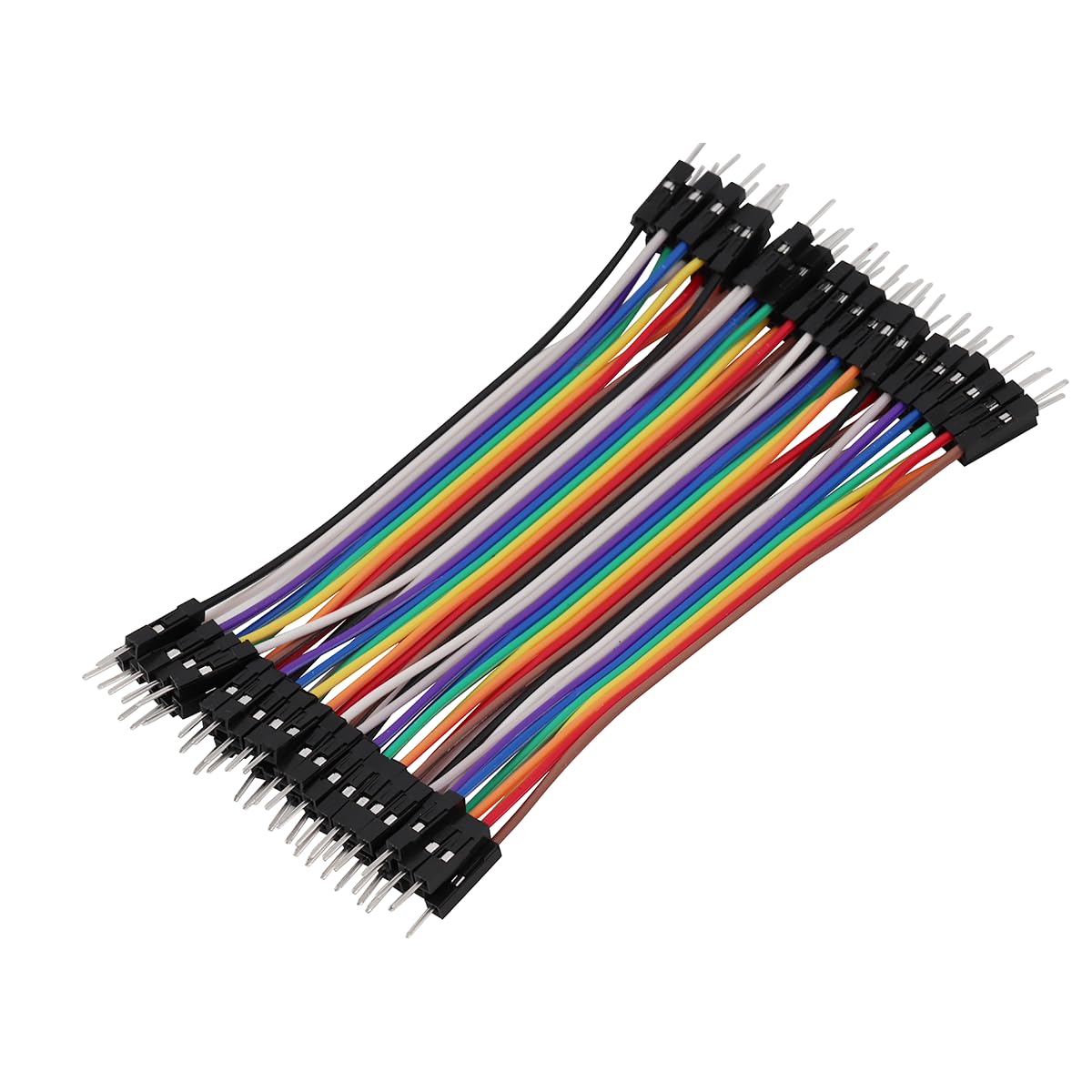120 cavi jumper Wire a 40 pin – 10 cm/3,93 pollici femmina/maschio, 24 AWG per Arduino Breadboard fai da te