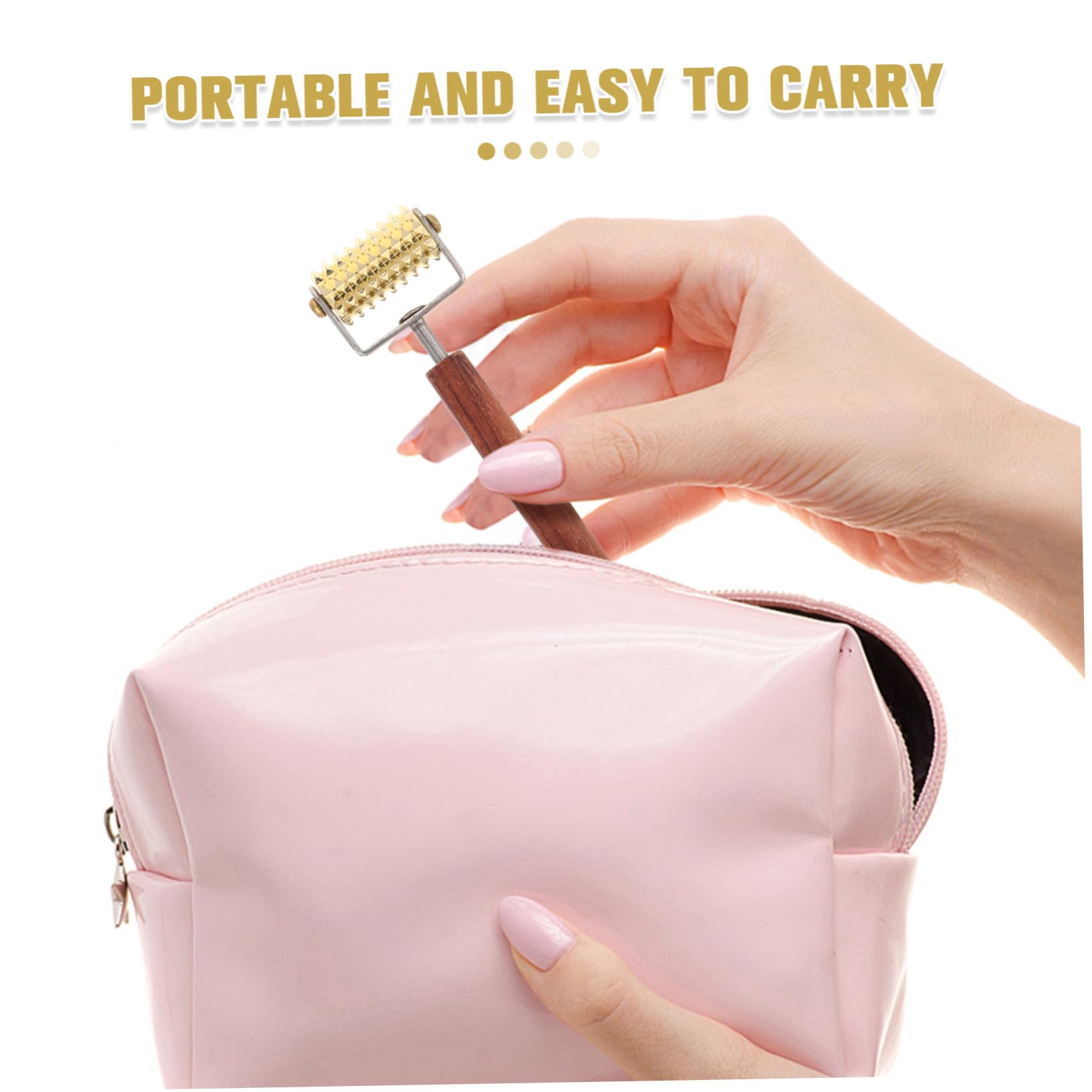 Rodillo Facial de Madera Natural para Mujer Masajeador Multifuncional V para Tonificar Levantar y Relajar Músculos Faciales Herramienta Compacta para Cuidado Piel Casa y Viaje