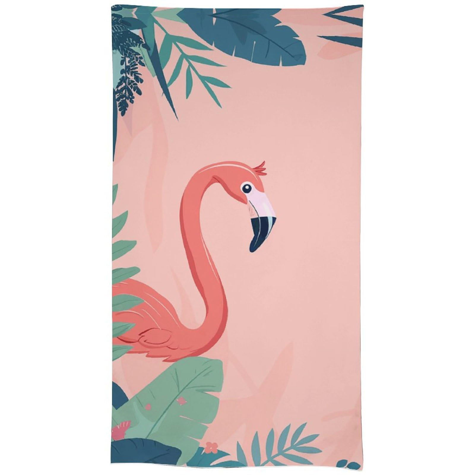 Nappe rectangulaire plantes et flamants pour vos déjeuners et repas de cuisine en famille