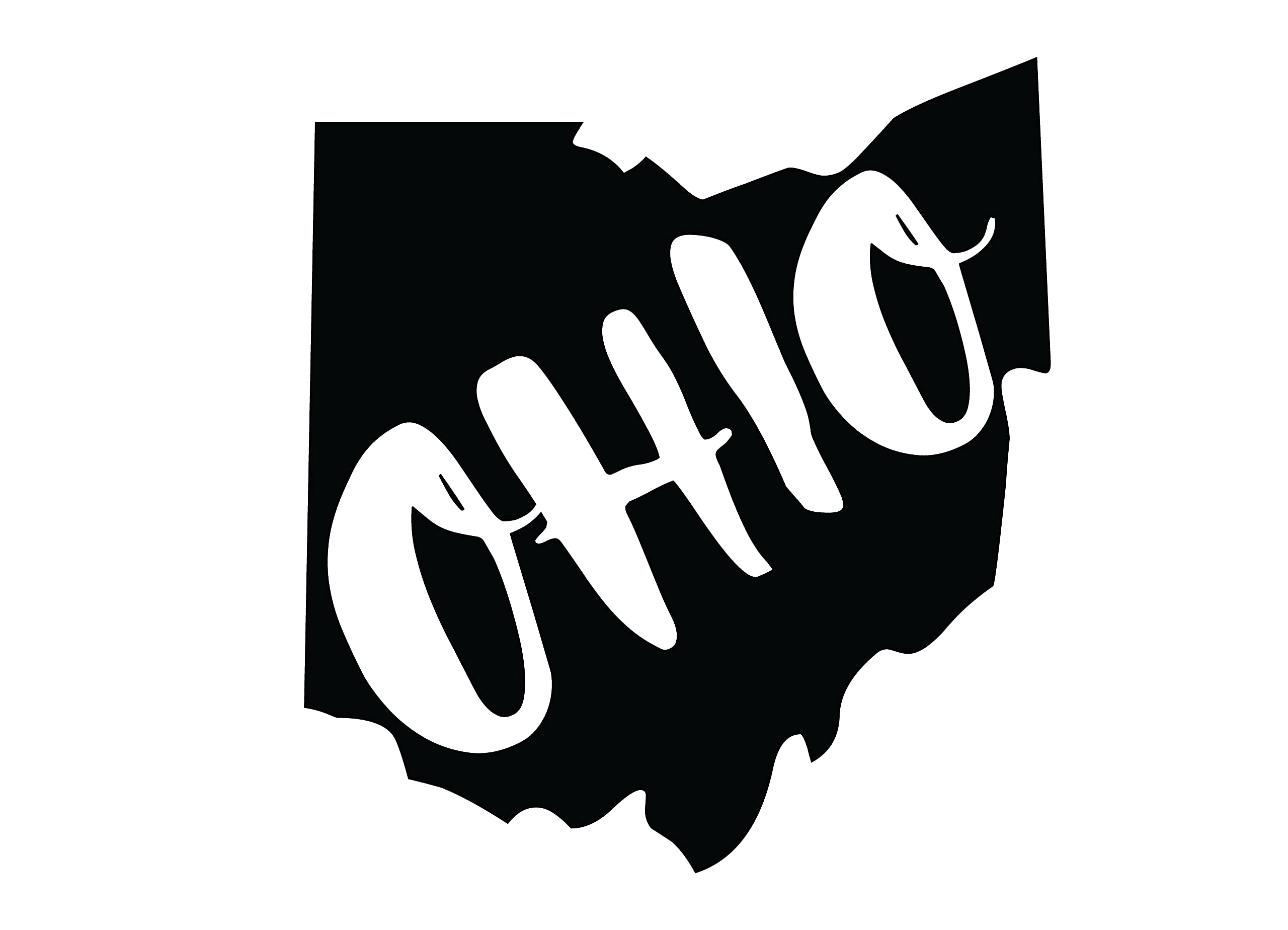 Ohio State Decal Sticker - 5.5x4.8 Inch Premium White Vinyl, Made In USA By Veteran Owned Company