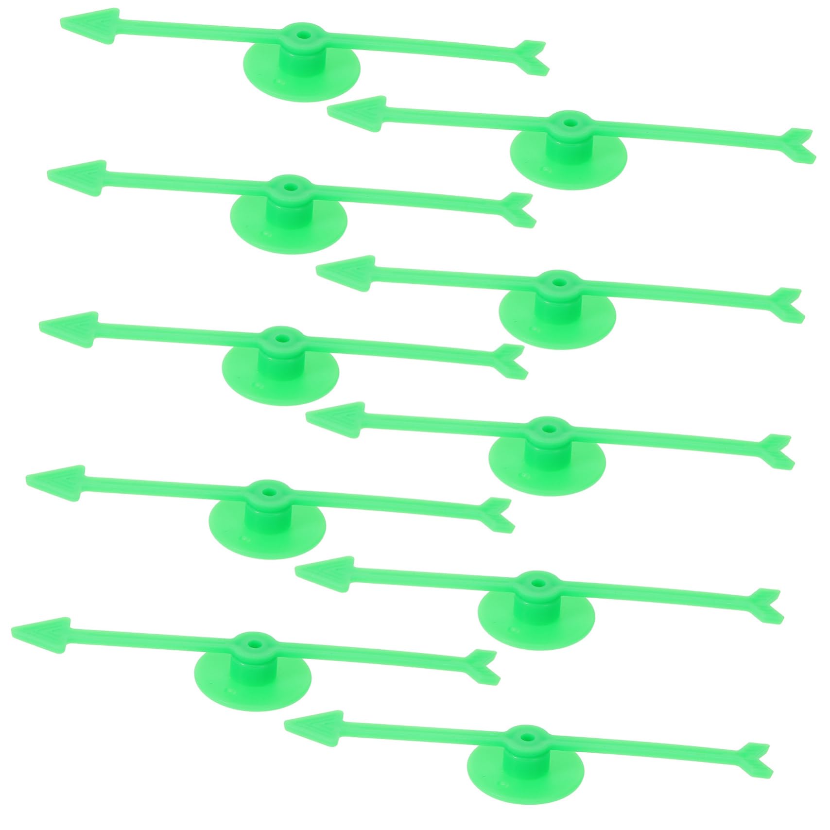 Ciieeo 10pcs Suction Cup Turntable Pointer Game Spinners Bright Colors Plastic Game Arrows for Wall or Door Mounting