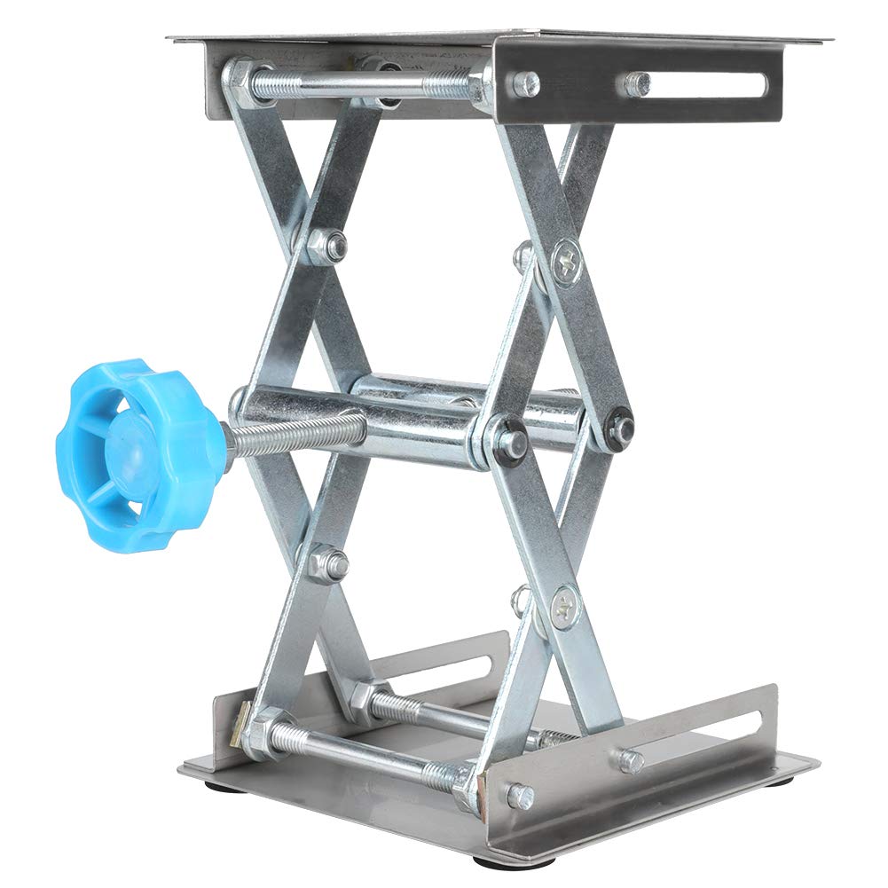 Plataforma de elevación de acero inoxidable ajustable, herramienta experimental para trabajo, resistente, versátil, portátil, ideal para uso en laboratorio y taller, duradera y fiable