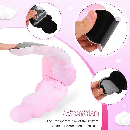 Miniatura 3 de Reposamuñecas de teclado para computadora, almohadilla de espuma viscoelástica de alta densidad con base antideslizante para teclado para escribir y