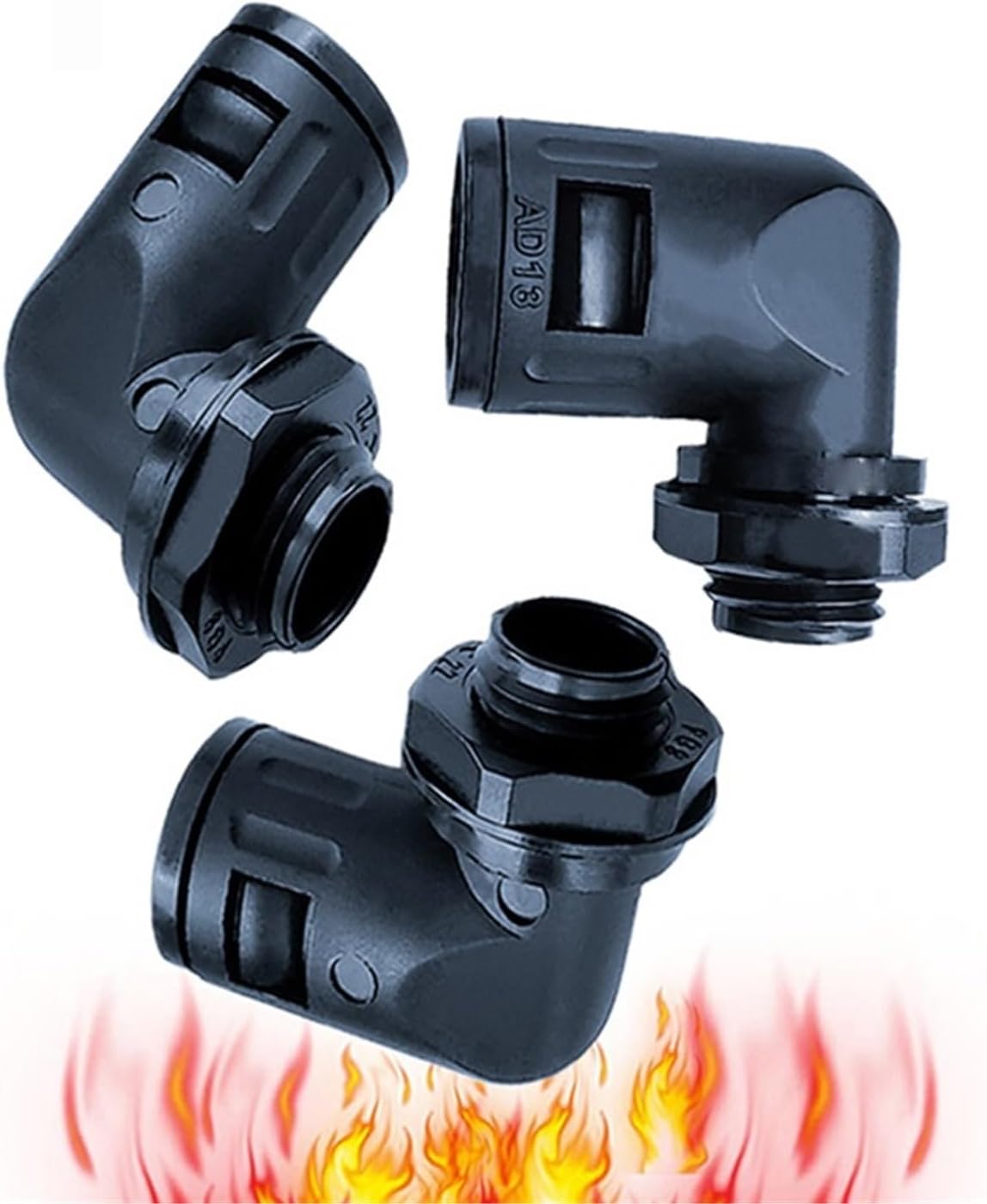 Corrugated Pipe Turning Joint Electric Box Waterproof Protection Cable Plastic Fixed Head AD13 AD15.8 AD18.5 AD21.2 AD25 L Type(AD25 M24 PG19,1pcs)