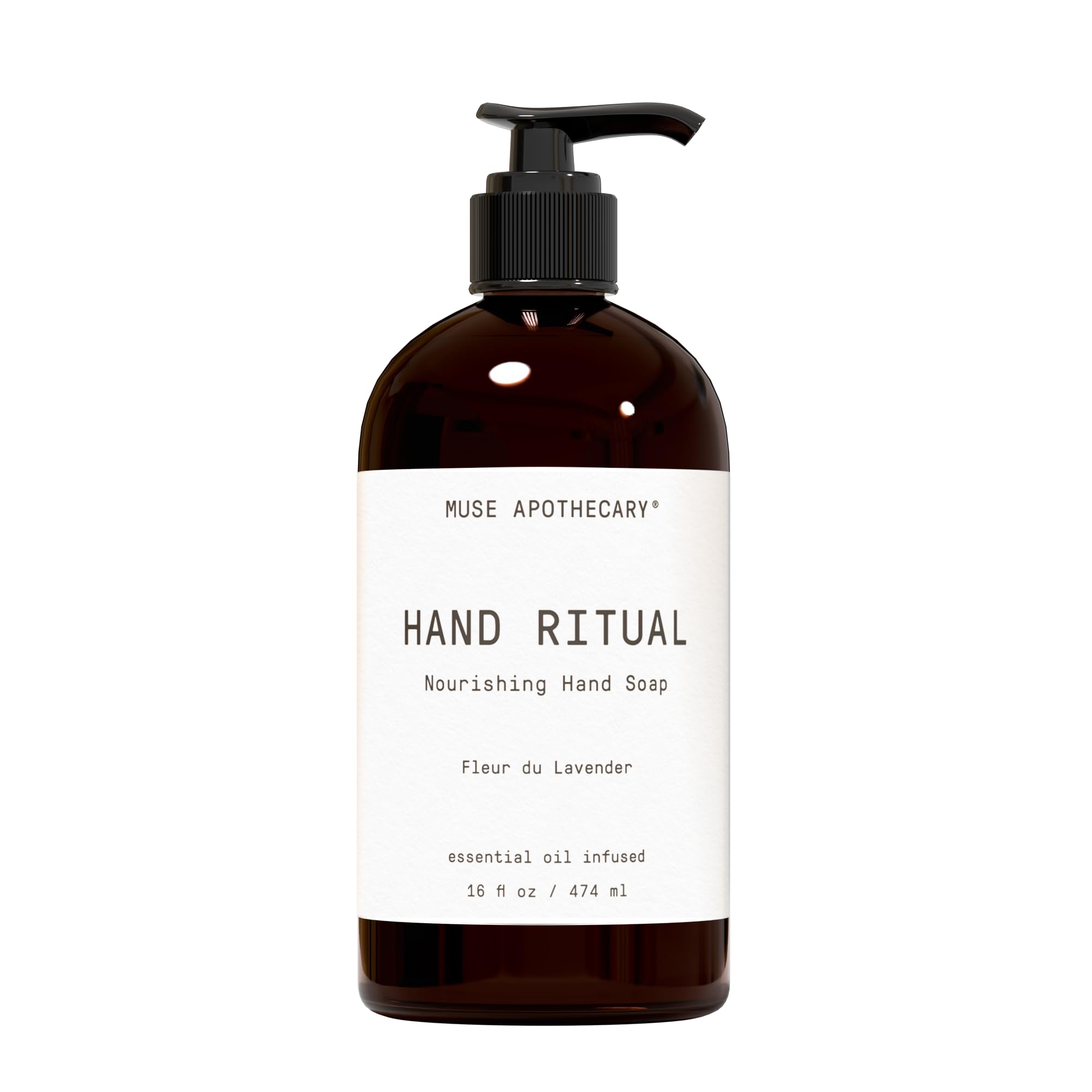 Muse Apothecary Hand Ritual - Aromatic and Nourishing Hand Soap, Infused with Natural Aromatherapy Essential Oils - USDA Certified Biobased - 16 oz, Fleur du Lavender