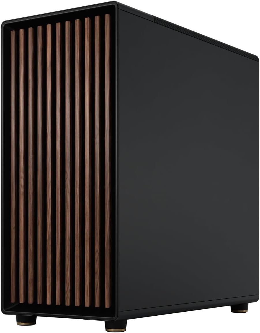 Fractal Design North XL Charcoal Black TG Dark Walnut Wood + Tempered Glass Panel Compatible with E-ATX Motherboards Full Tower Stylish PC Case FD-C-NOR1X-02 CS8750