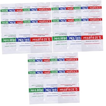 iplusmile 45pcs Ph Buffer Calibration Powder Professional Ph Calibration for Accurate Testing of Drinking Water Pool Aquarium and Hydroponics