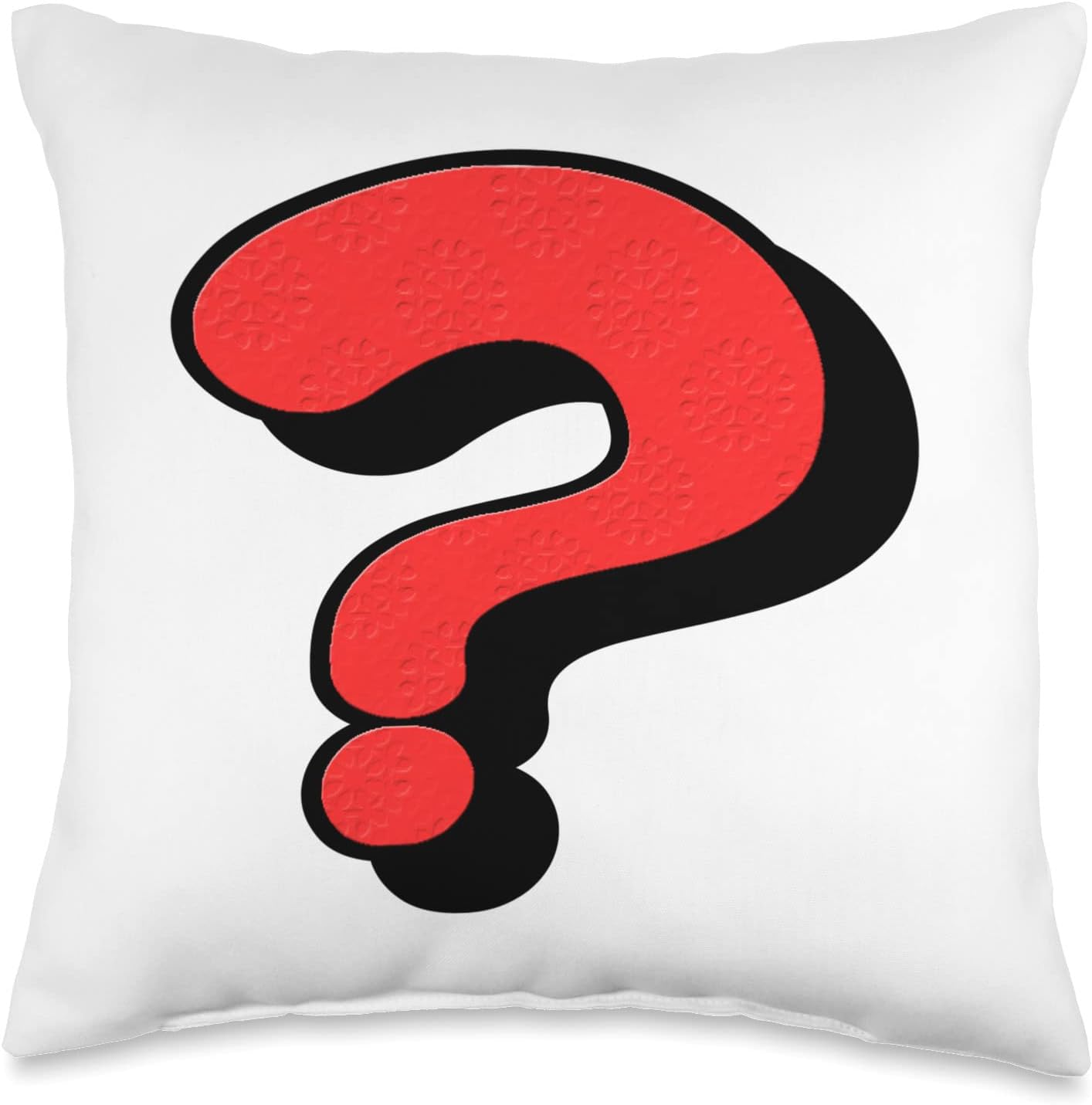 Punctuation Mark Ask a Question Knowledge Throw Pillow, 16x16, Multicolor