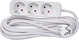 Meister Steckdosenleiste 3-fach - 5 m Kabel - weiß - Kunststoffleitung - IP20 Innenbereich / Steckerleiste / Mehrfachsteck...