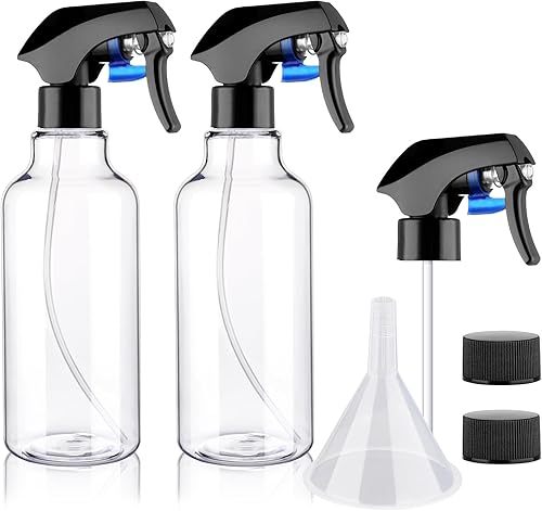Botellas pulverizadoras de plástico de 16.9 onzas líquidas, paquete de 2 botellas de pulverización vacías de alta resistencia, botellas de agua de