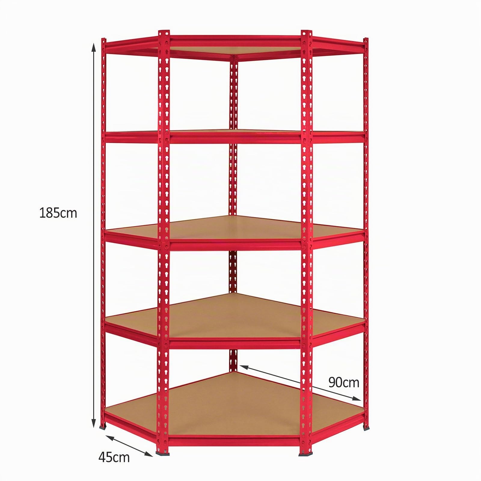 Monster Racking - Scaffale ad Angolo Z-Rax In Acciaio Senza Bulloni Rosso 90cm x 45cm x 183cm