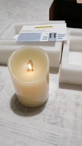 Candele LED Koelaa Con Fiamma Tremolante - Vetro Bianco, Telecomando, Timer, Per Natale E Decorazioni - Foto 10