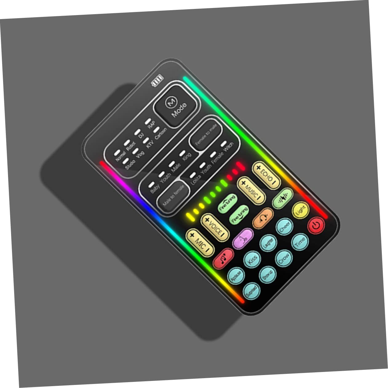 Operitacx Scheda Audio Mini Cambia Voce Multifunzionale per PC e Cellulare, Dispositivo Portatile 8 Effetti Sonori, Mixer Audio per Streaming, Videochiamate e Intrattenimento per Ragazzo