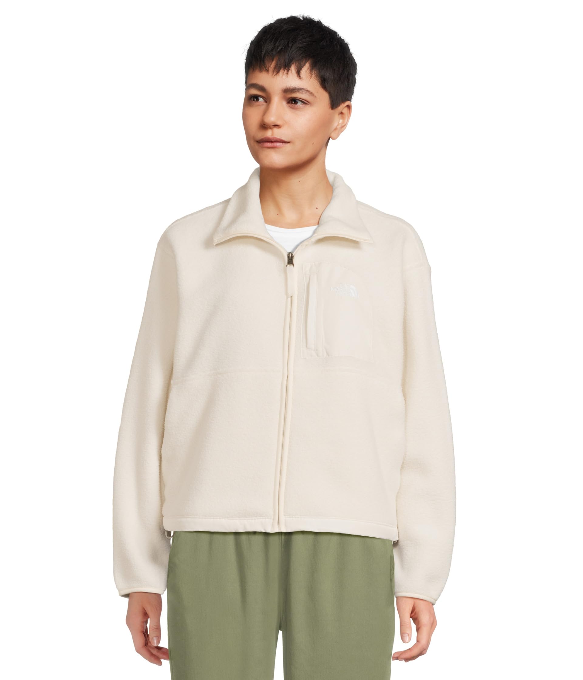 The North Face Women's Yumiori Off Peak Full Zip Fleece - White Dune - Size 18 (2XL)