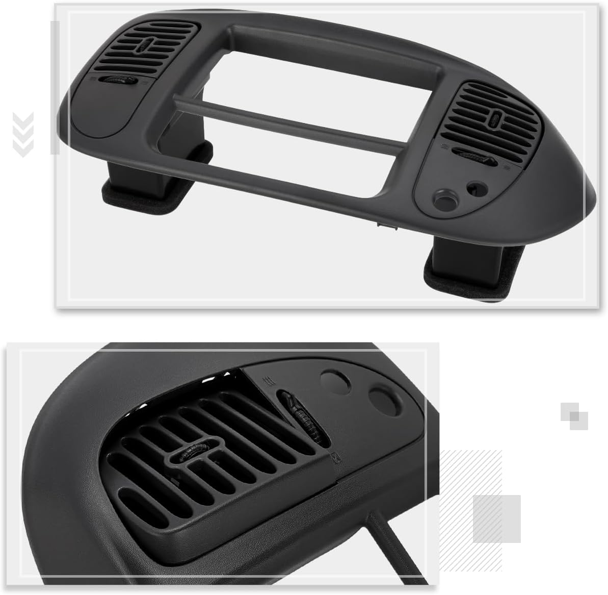 Factory Style Dashboard Panel Cap Bezel Compatible with 97-04 Ford F-150 Heritage Expedition 2WD,Black