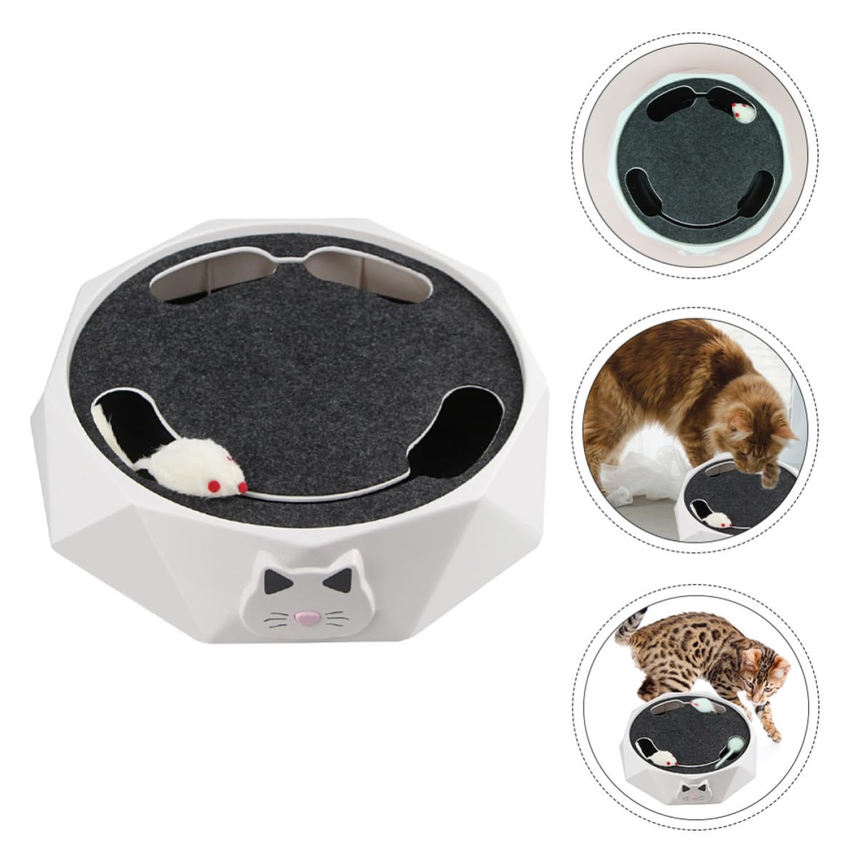 Gadpiparty Juguete Interactivo para Gatos Ratón Eléctrico Que Simula Experiencia de Caza y Acción de Excavar, Material Abs y Funciona 3 Baterías AA