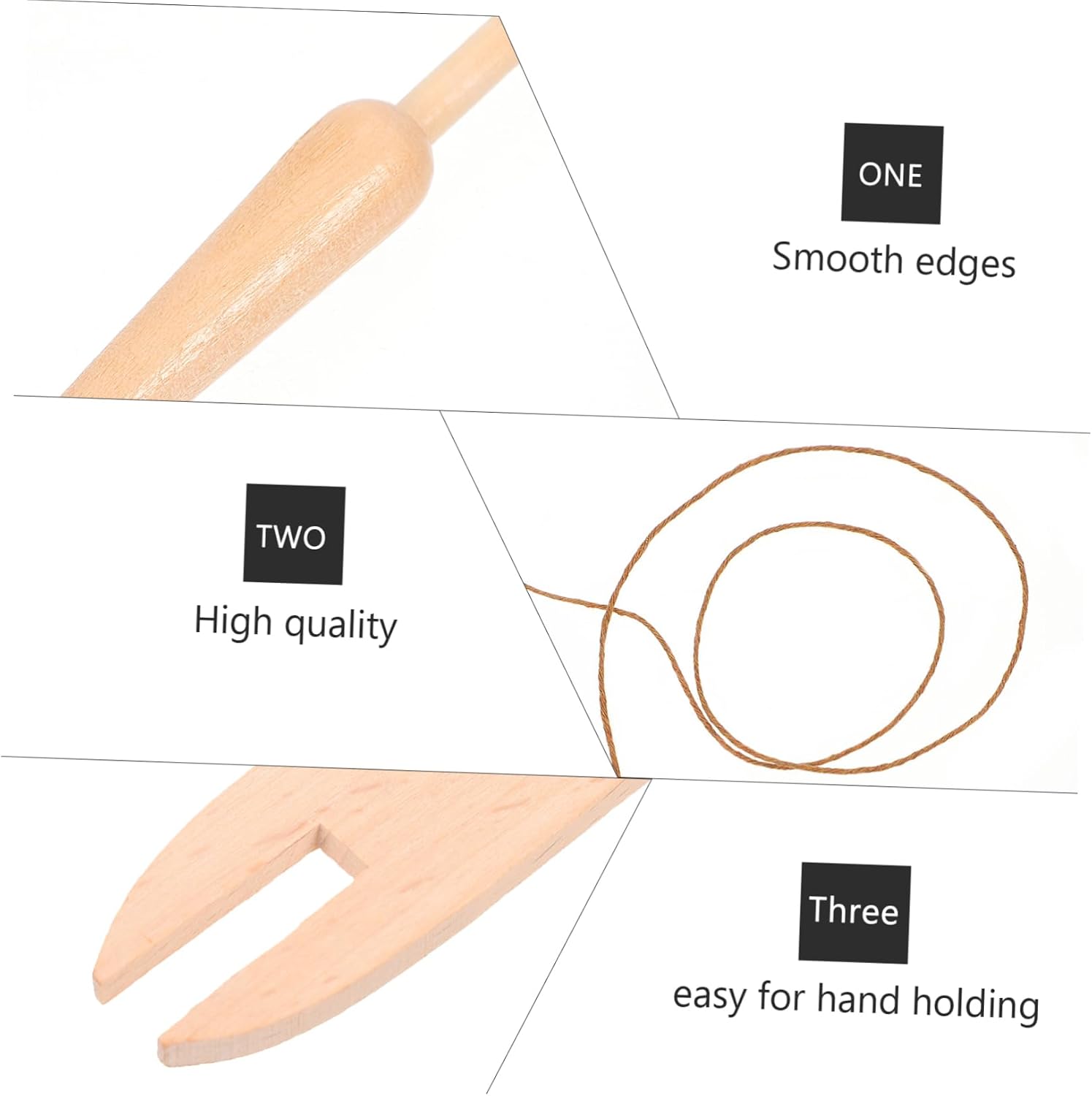 STOBOK 1set Wooden Knitting Needle and Handcraft Tools Cotton Yarn Weaving Kit for Boys and Girls and Adults Suitable for Sweaters Scarves and Tapestry Crafts