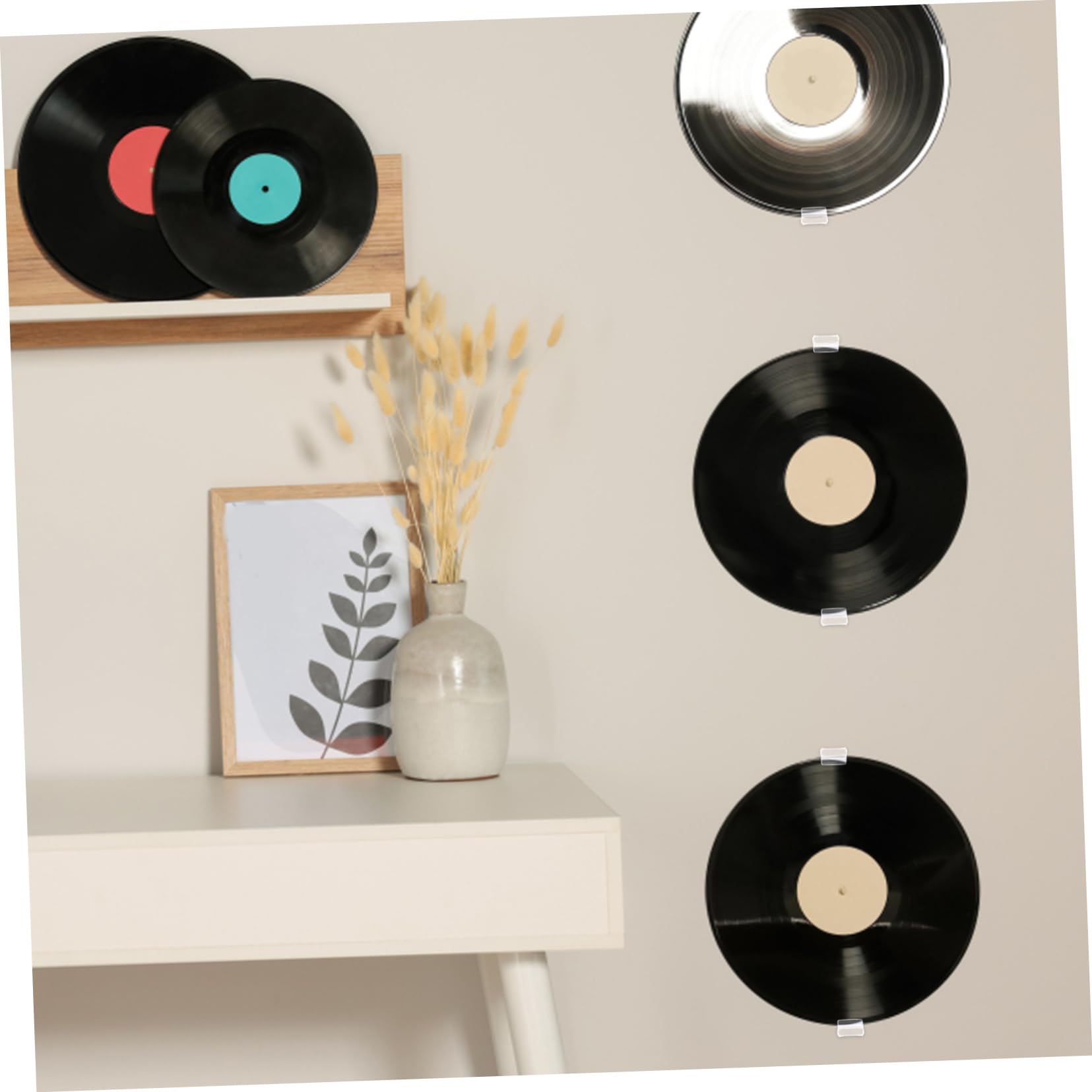 12 mensole da parete per dischi in vinile acrilico, supporto per album e foto, elegante decorazione per la casa, perfetta per gli amanti della musica e i collezionisti