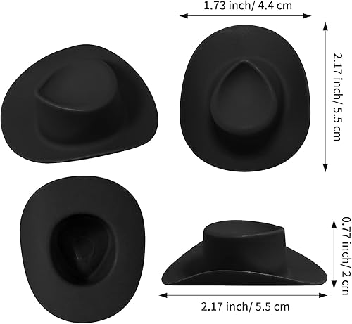 Miniatura 9 de 30 piezas de mini sombrero de vaquero occidental, sombrero de vaquera, sombreros de muñeca lindos de plástico, accesorios de decoración para fiesta