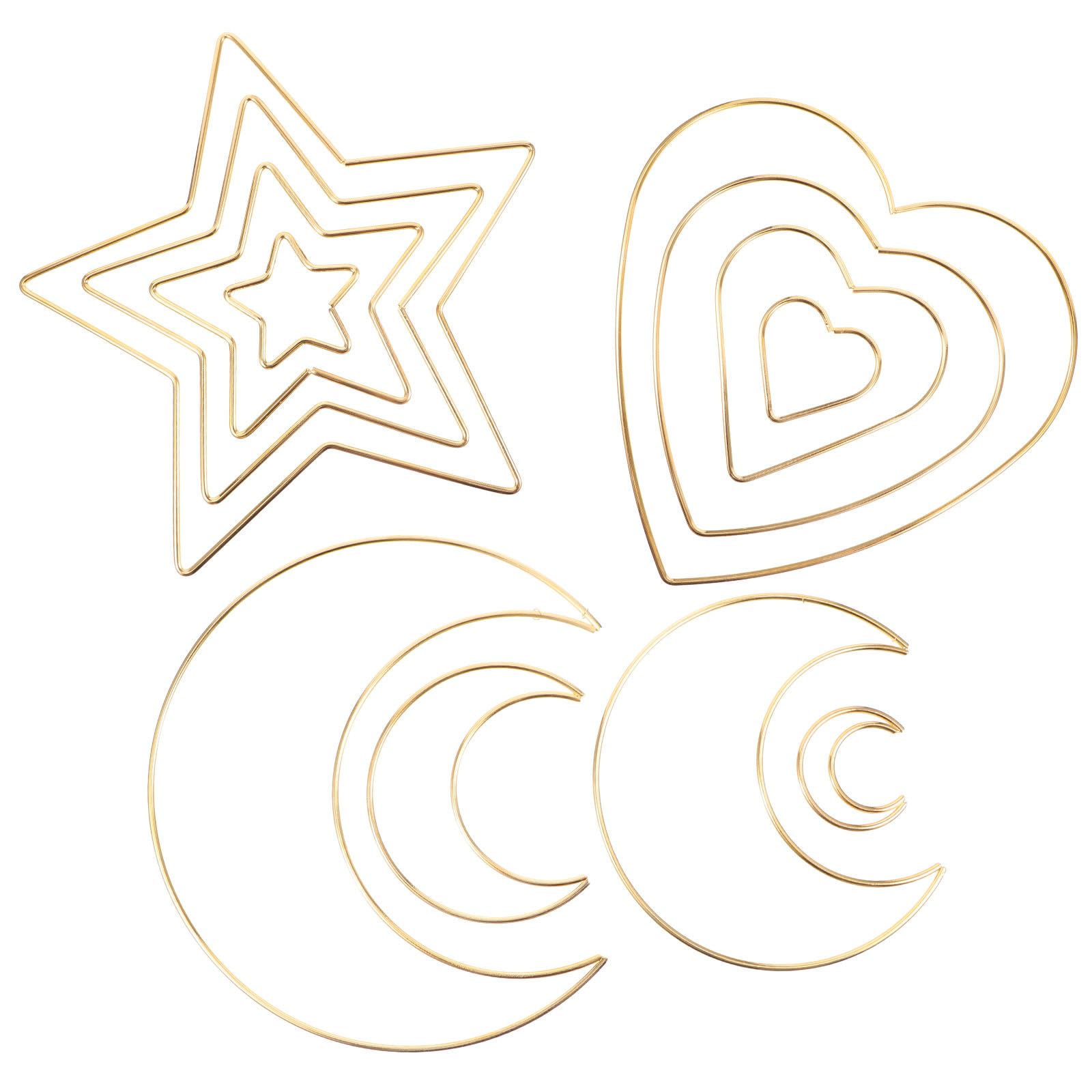 Aros de metal dorados decorativos para atrapasueños de bodas y fiestas infantiles