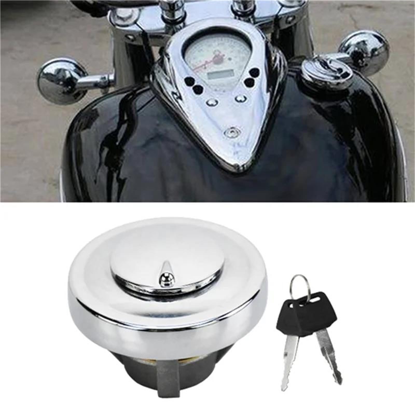 Pieza de motocicleta Para YAMAHA XVS 250/DragStar 250/V-Star 250 2000-2012 Tapa Combustible Con Cerradura Para Motocicleta