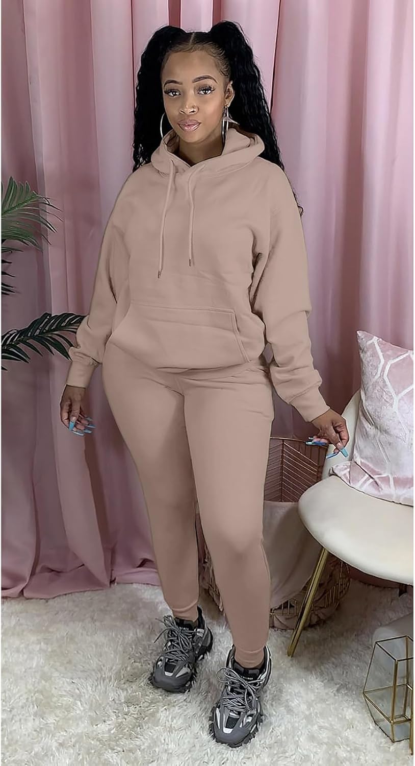 Alunzoem Sweatsuits for Women Set 2 Piece Jogging Outfits Long Sleeve Hoodie Sweatshirt Sweatpants Tracksuit - Image 4