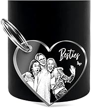 Heart-Shaped Acrylic Keyring, Partner Love Gift, Mother's Day / Father's Day Gift Idea, for Girlfriend / Siblings [Customisable]